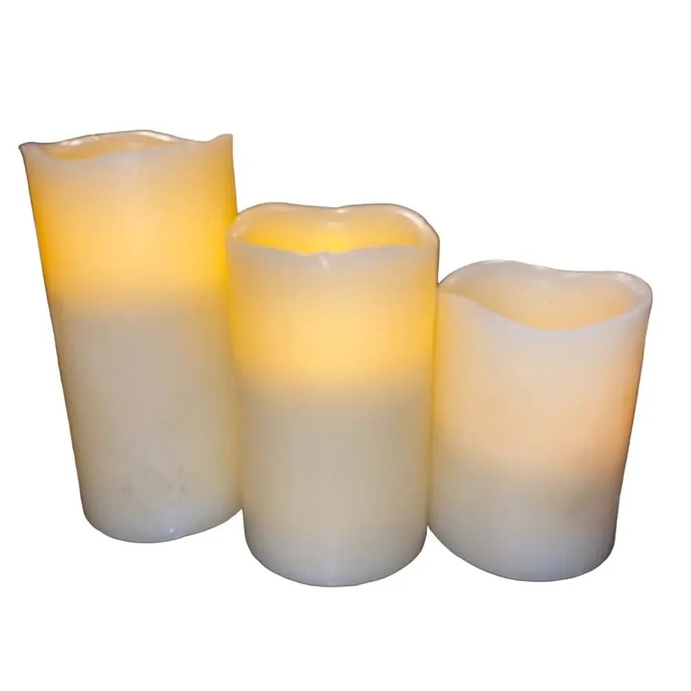 Flameless Electric Fake Faux Candle Set with Remote Batteries not included 3